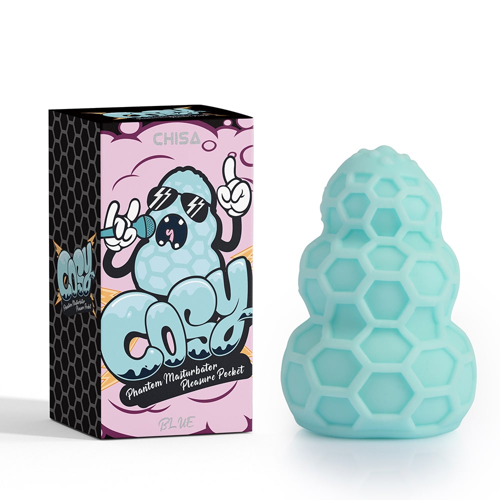 Мастурбатор яйцо Chisa COSY Phantom, голубой, 7.8 х 5.5 см
