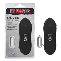 Вибропуля на пульте управления Chisa Hi-Basic Silver Bullet Mini, серебристая