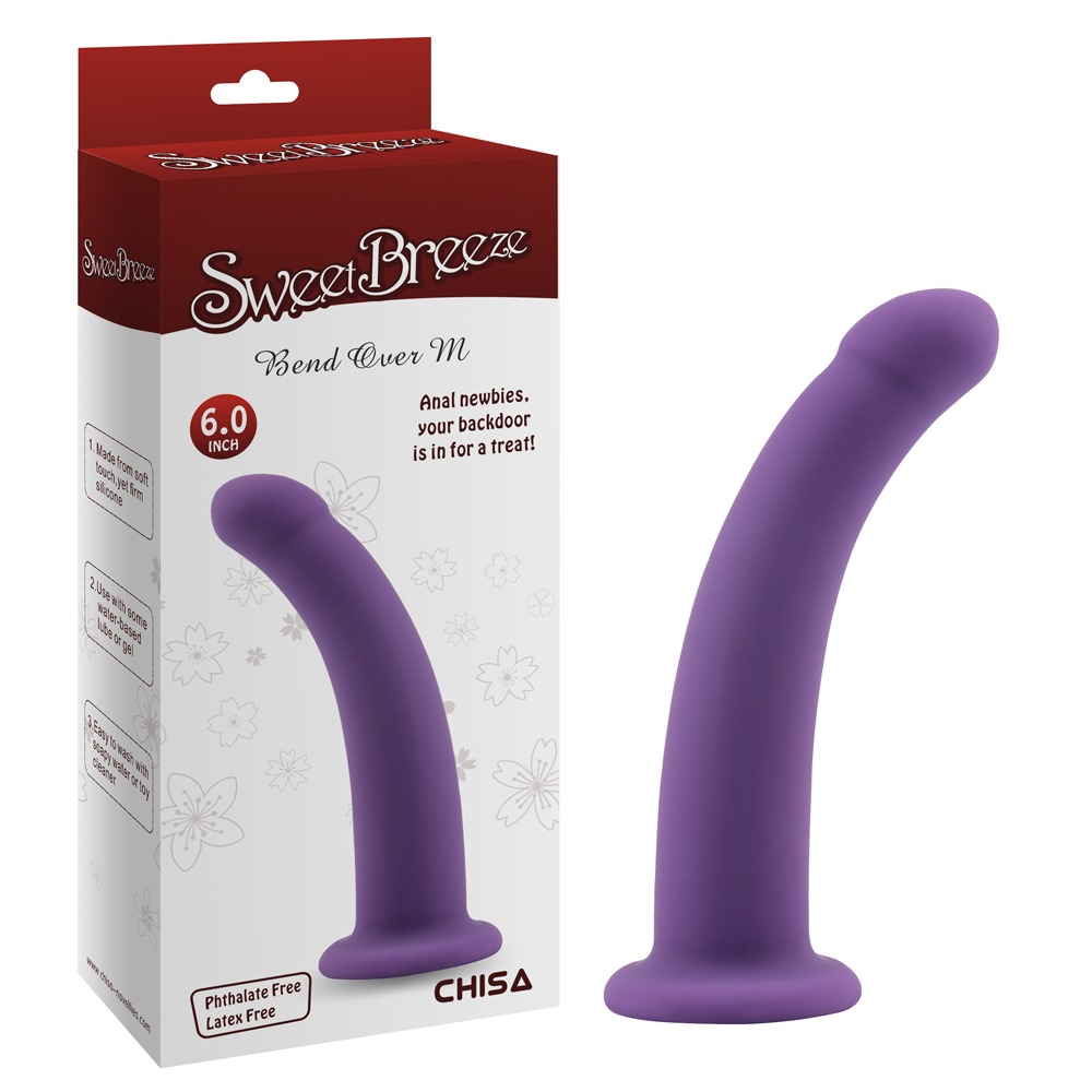 Насадка для страпона нереалистичная Chisa Sweet Breeze BEND OVER M, фиолетовая