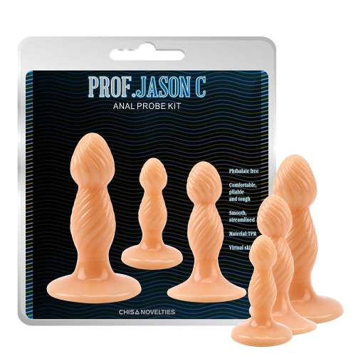 Набор анальных пробок Chisa Prof.Jason C Anal Probe Kit, бежевый