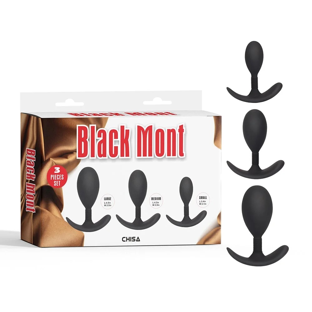 Набор анальных пробок Chisa Black Mont, черный
