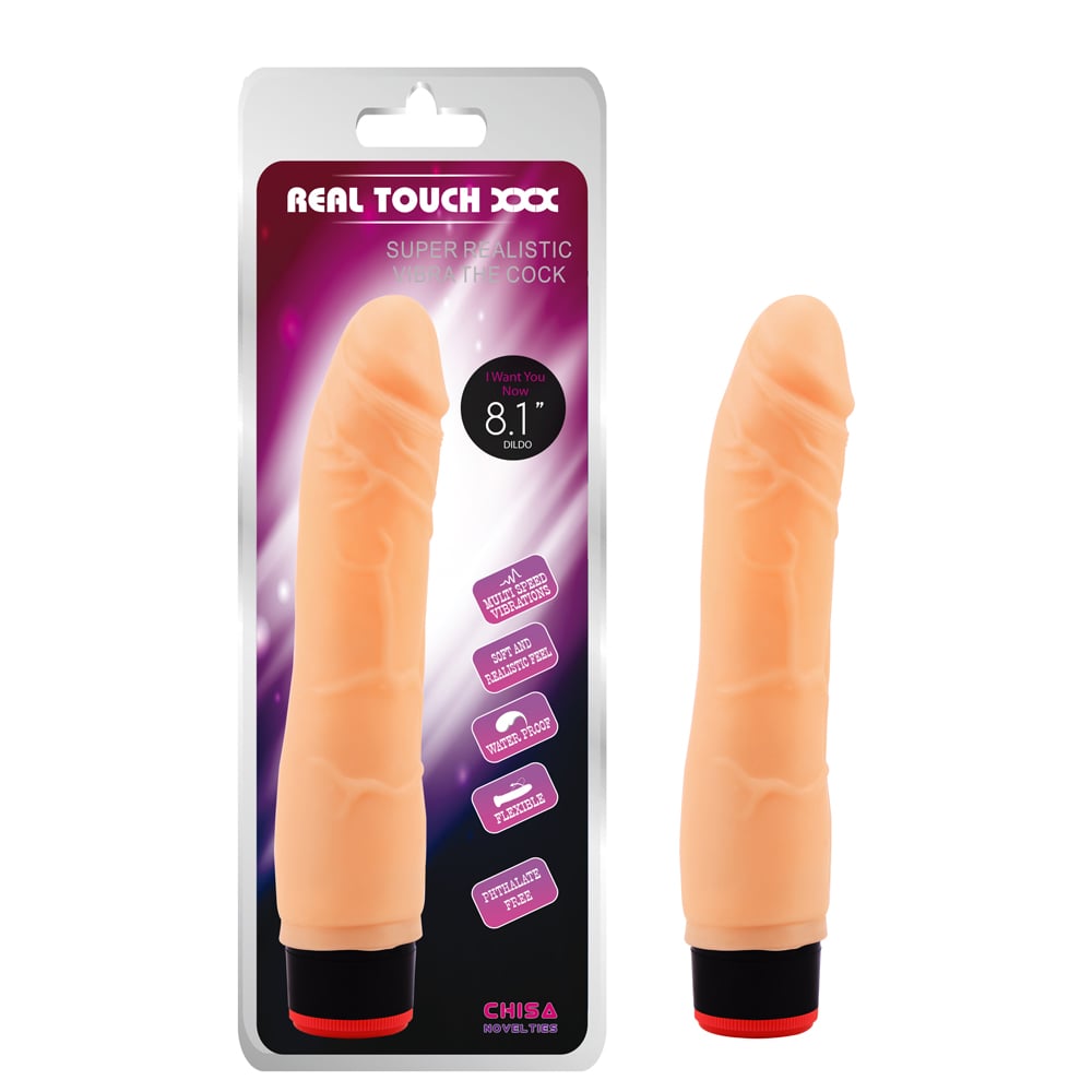Реалистичный вибратор из киберкожи Chisa Real Touch, бежевый