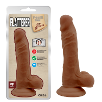Вибратор реалистик с гибким хребтом Chisa T-skin ReaL FLATTERER из киберкожи