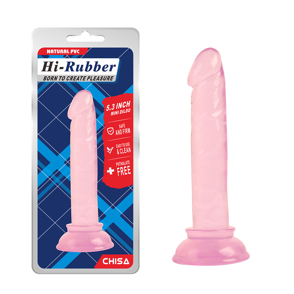 Фаллоимитатор мини анально-вагинальный Chisa Hi-Rubber Mini Dildo, розовый
