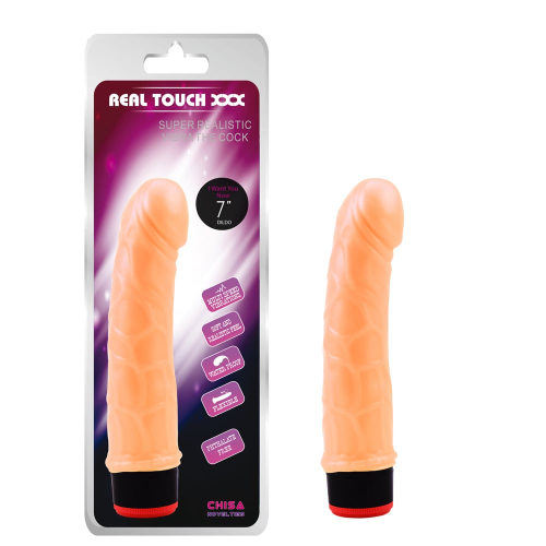 Вибратор реалистичный Chisa Real Touch XXX на батарейках, бежевый