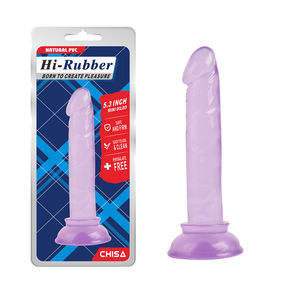 Фаллоимитатор мини Chisa HI-RUBBER на присоске, фиолетовый