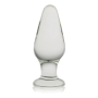 Стеклянная анальная пробка 4,3" Lovetoy Glass Romance Clear