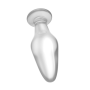 Стеклянная анальная пробка 4,3" Lovetoy Glass Romance Clear