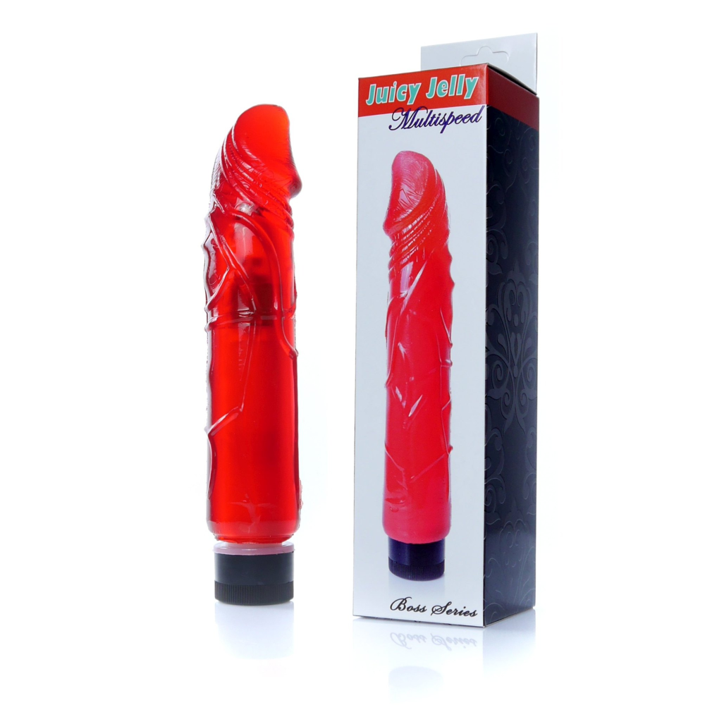 Вибратор реалистик красный Vibrator-Juicy Jelly - Multispeed Red