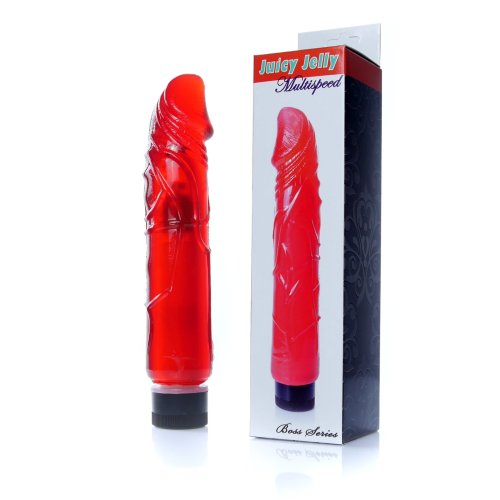 Вибратор реалистик красный Vibrator-Juicy Jelly - Multispeed Red