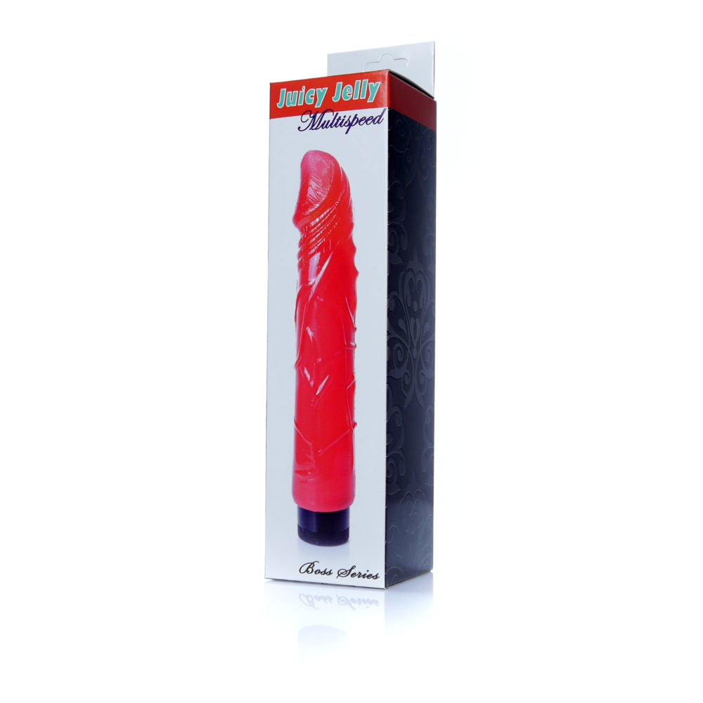 Вибратор реалистик красный Vibrator-Juicy Jelly - Multispeed Red