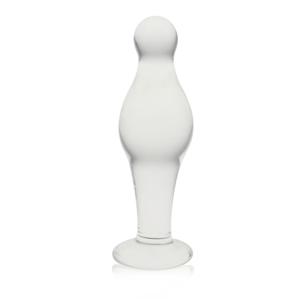 Стеклянная Анальная пробка 4,5"Glass Romance Clear