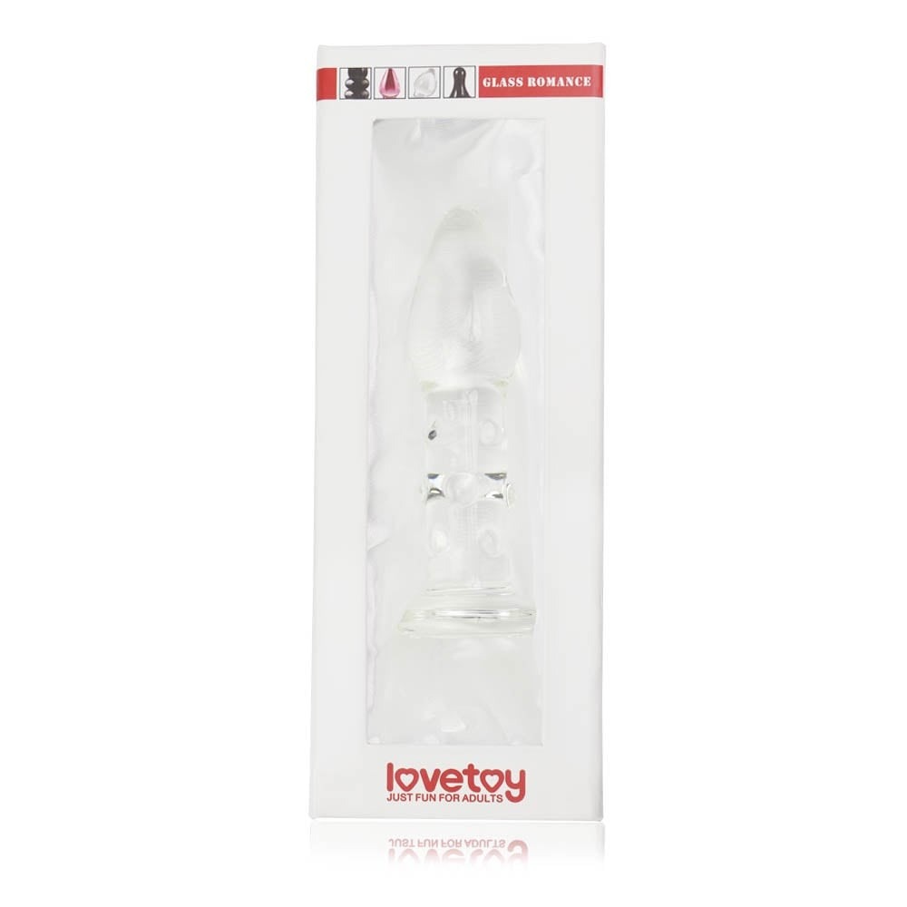 Стеклянная Анальная пробка 5,5" Glass Romance Clear
