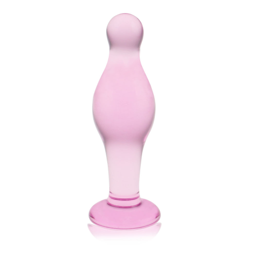 Стеклянная Анальная пробка 4,5" Glass Romance Pink
