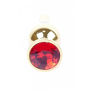 Анальная пробка с красным камнем Plug-Jewellery Gold BUTT PLUG- Red