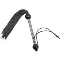 Кнут черный, прозрачная ручка FLOGGER, 28 см