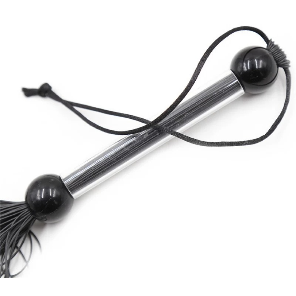 Кнут черный, прозрачная ручка FLOGGER, 39 см
