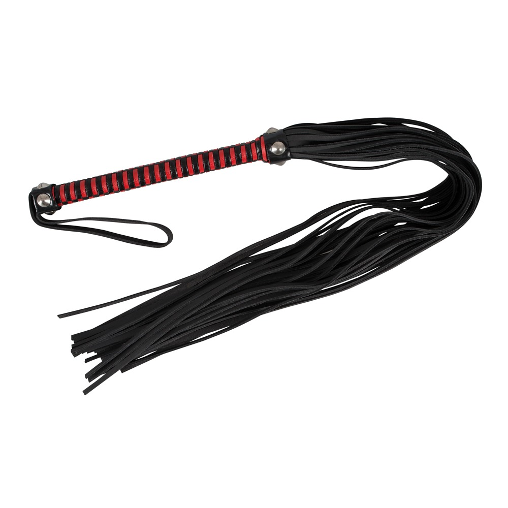 Флоггер кожанный ZADO Tools Leather Flogger, черно-красный
