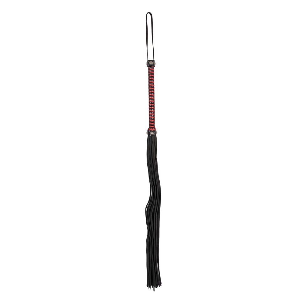 Флоггер кожанный ZADO Tools Leather Flogger, черно-красный