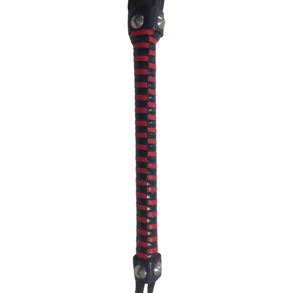 Флоггер кожанный ZADO Tools Leather Flogger, черно-красный