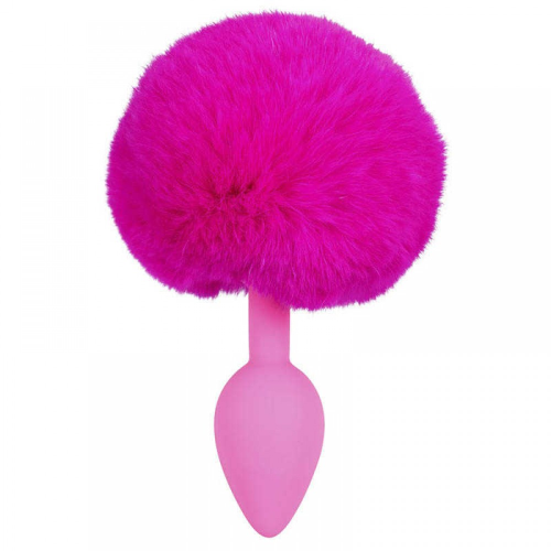 Анальная пробка с помпоном You2Toys Colorful Joy Bunny Tail Plug, силикон