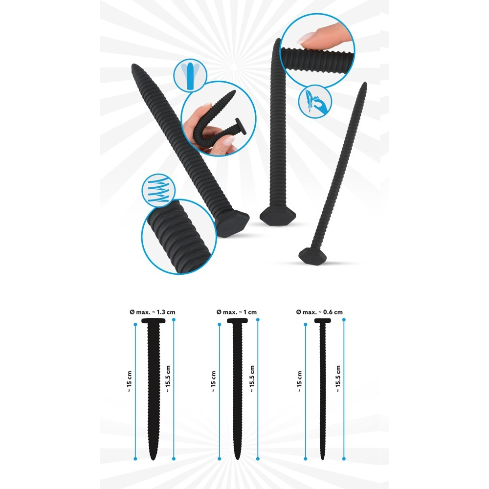 Набор стимуляторов уретры You2Toys Screw Dilator Set черные