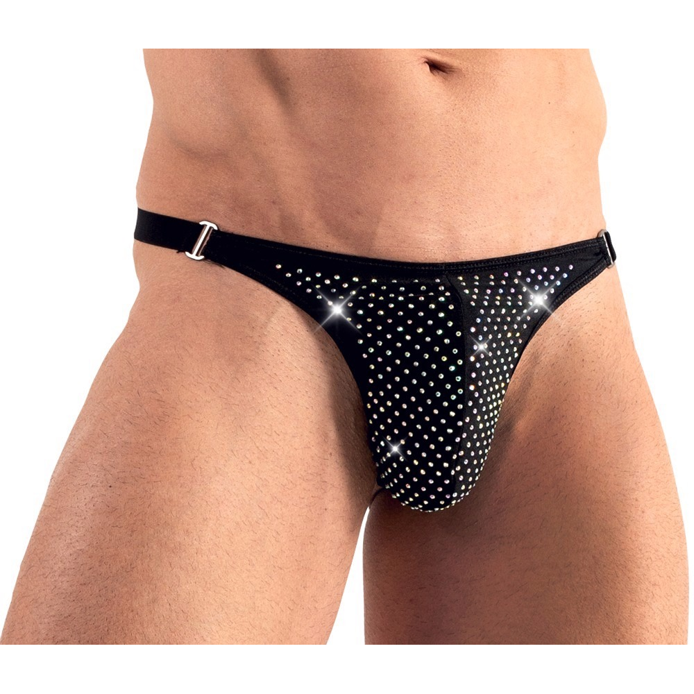 Мужские стринги со стразами Sven Joy Ment Men's String, черный, L
