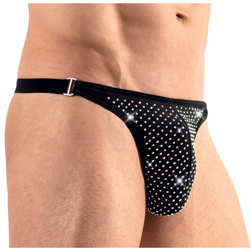 Мужские стринги со стразами Sven Joy Ment Men's String, черный, L