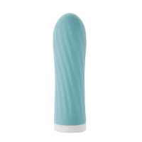 Мини-вибратор для клитора рельефный Sweet Em Velvet Lure, 10 режимов вибрации, голубой