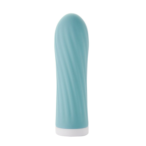 Мини-вибратор для клитора рельефный Sweet Em Velvet Lure, 10 режимов вибрации, голубой