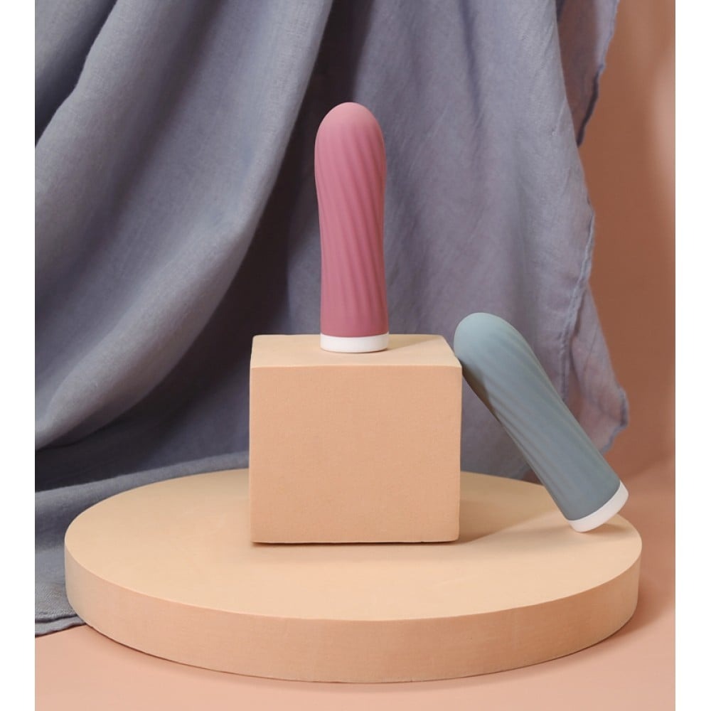 Мини-вибратор для клитора рельефный Sweet Em Velvet Lure, 10 режимов вибрации, голубой