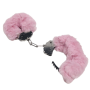 Наручники DS Fetish Plush handcuffs, металл с мехом, розовые