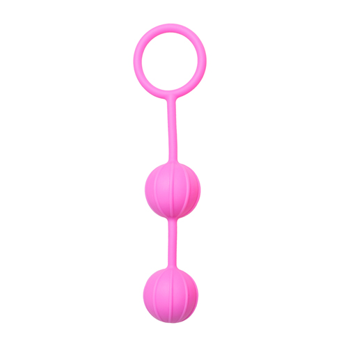 Вагинальные шарики Easytoys Vertical Ribbed Geisha розовые