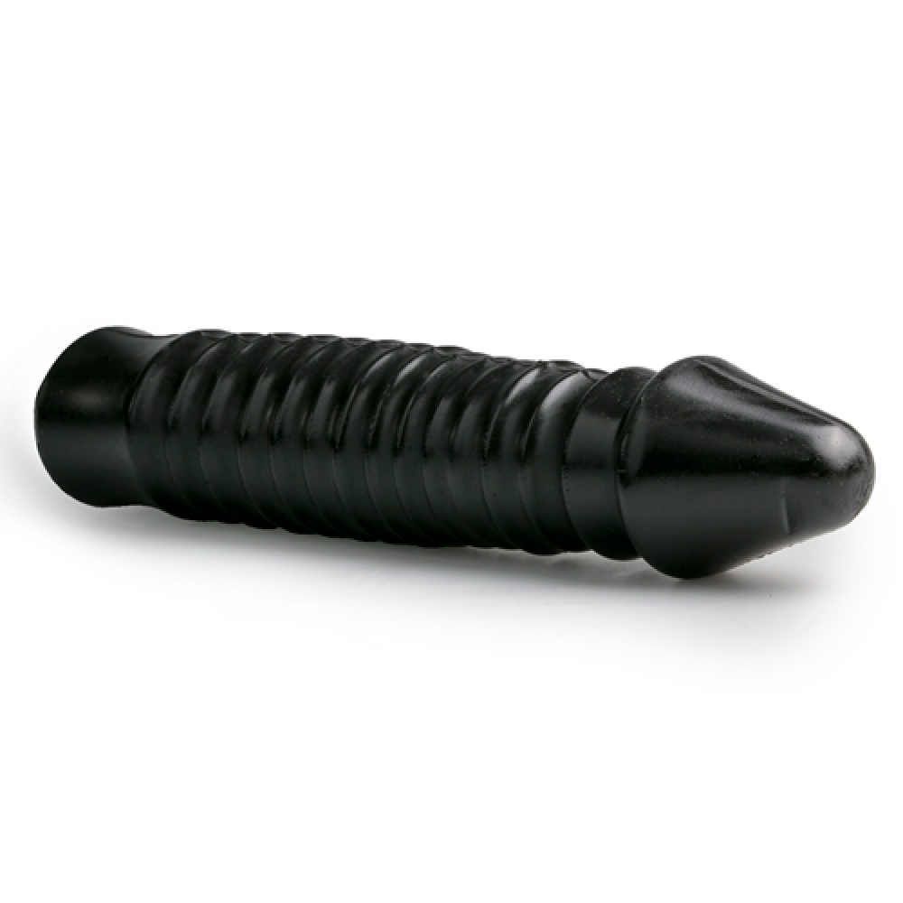Большой фаллоимитатор с рельефом All BlackAB29 черный, 26 см