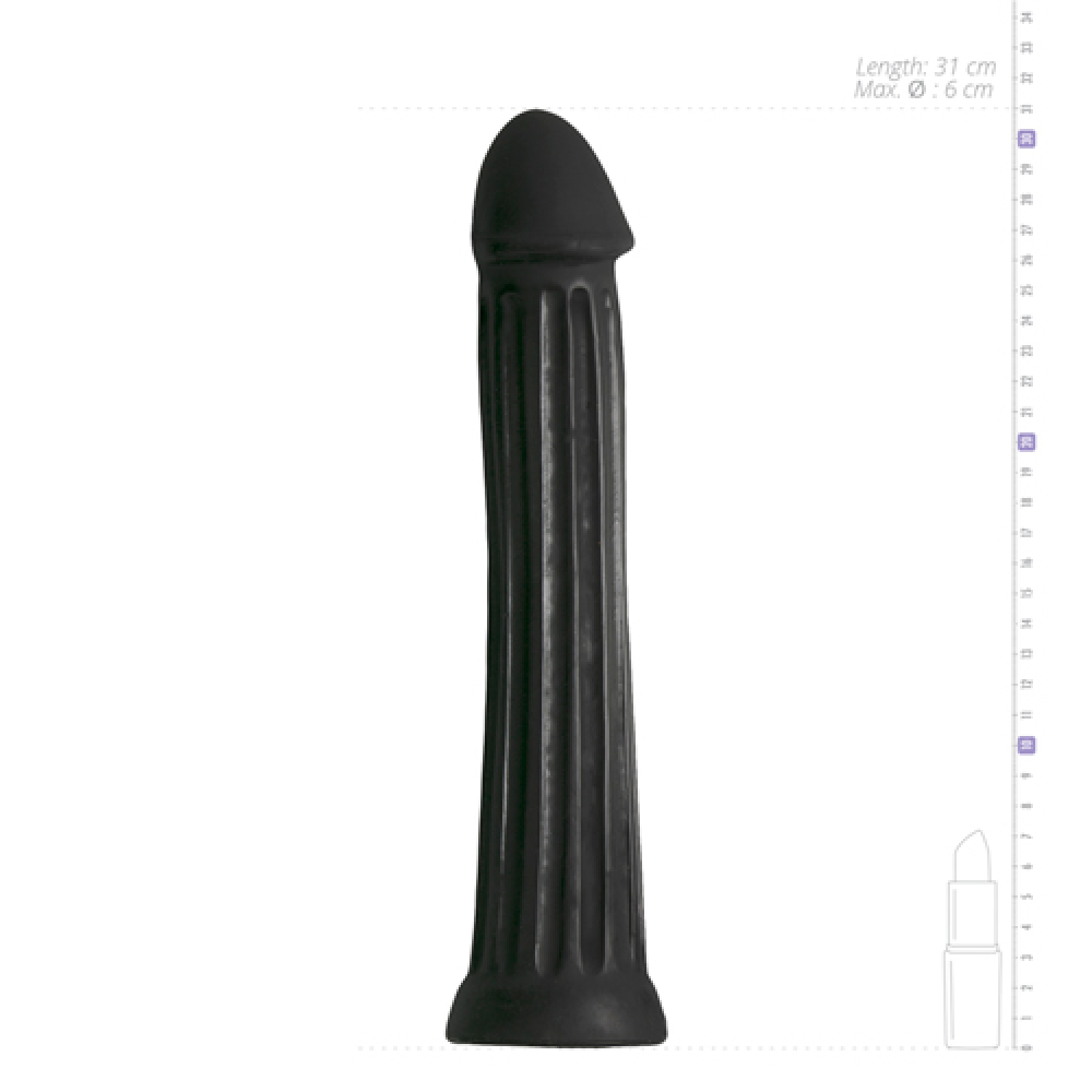 Большой фаллоимитатор All Black XXL Dildo черный, 31.5 см