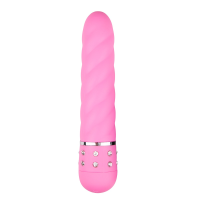 Вибратор рельефный Love Diamond Vibrator розовый, 11.4 см