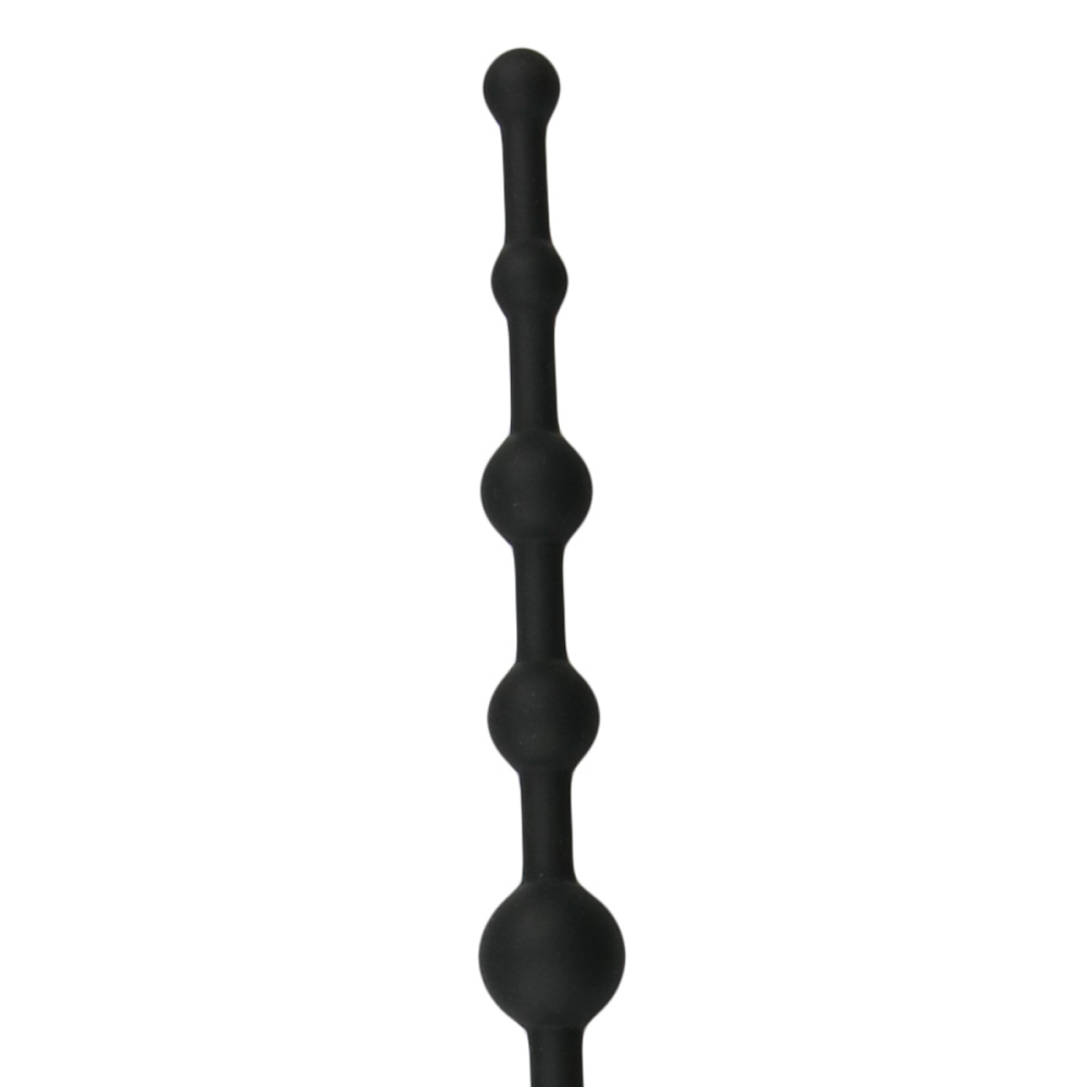 ET106BLK Анальные бусы Long Anal Beads черные, 33.5 см x 2.5 см