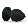 Анальная пробка с присоской Round Butt Plug черная, 8.5 см х 4 см