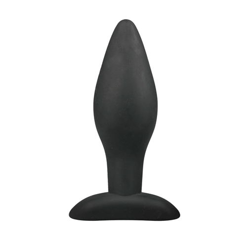 ET198BLK Анальная пробка Easytoys, силиконовая, черная, 12х4 см