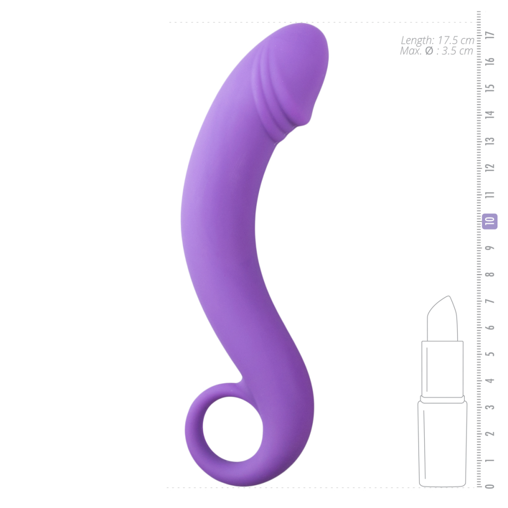 Изогнутый фаллоимитатор Curved Dong для простаты фиолетовый, 17.5 см x 3.5 см.