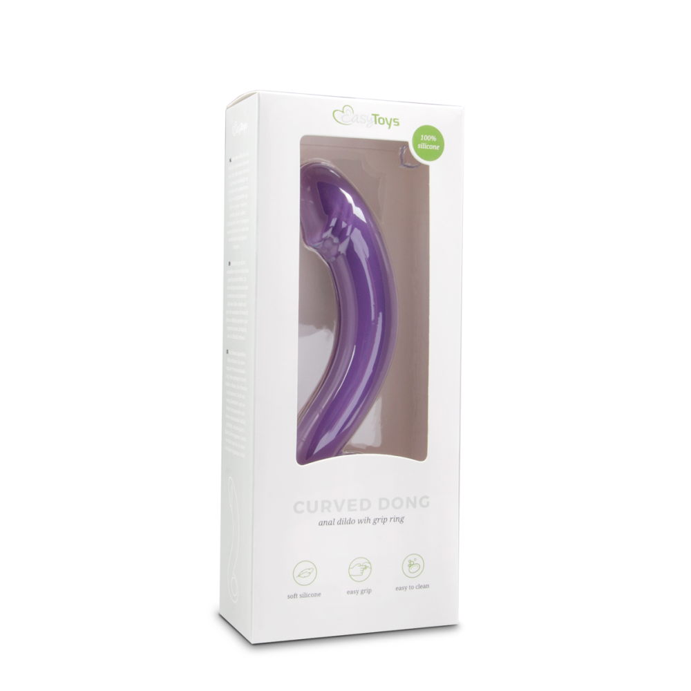 Изогнутый фаллоимитатор Curved Dong для простаты фиолетовый, 17.5 см x 3.5 см.