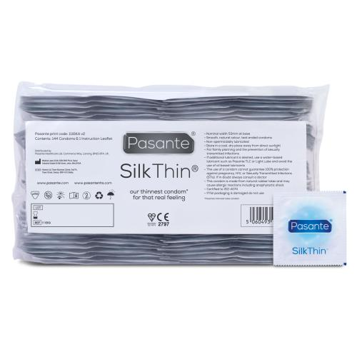 Презервативы Pasante Silk Thin Condoms, 144 шт