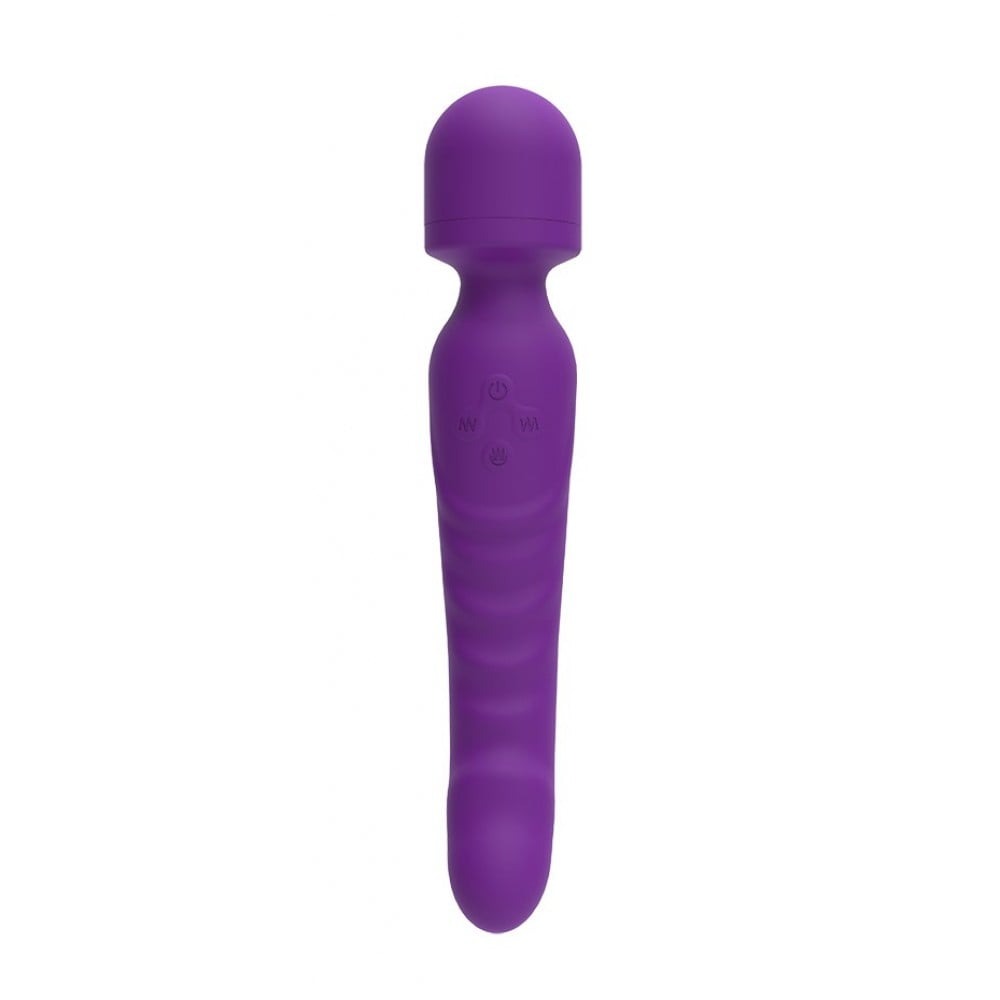 Двухсторонний вибратор микрофон Chisa Intimate Melody Pleasure Spreader Wand с подогревом,фиолетовый