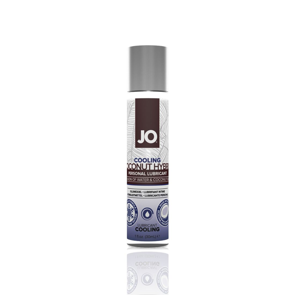 Охлаждающая смазка-крем с кокосовым маслом JO Coconut Hybrid COOLING (30 мл) белая