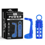 Набор рельефных насадок на член Chisa GK Power Double Enhancer Kit с открытой головкой, синий
