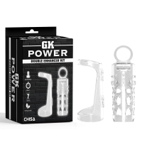 Набор рельефных насадок на член Chisa GK Power Double Enhancer Kit с открытой головкой