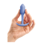 Анальная пробка со смещенным центром тяжести, S, B-vibe Snug Plug 1 фиолетовая, 8.6 х 2.2 см