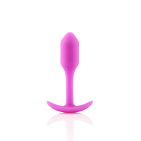 Анальная пробка со смещенным центром тяжести, S, B-vibe Snug Plug 1 розовая, 8.6 х 2.2 см