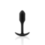 Анальная пробка со смещенным центром тяжести, S, B-vibe Snug Plug 1 черная, 8.6 х 2.2 см