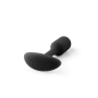Анальная пробка со смещенным центром тяжести, S, B-vibe Snug Plug 1 черная, 8.6 х 2.2 см